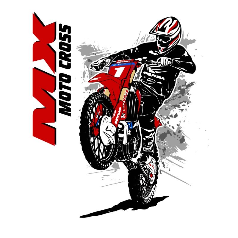 Motocross-Rennfahrer in Action