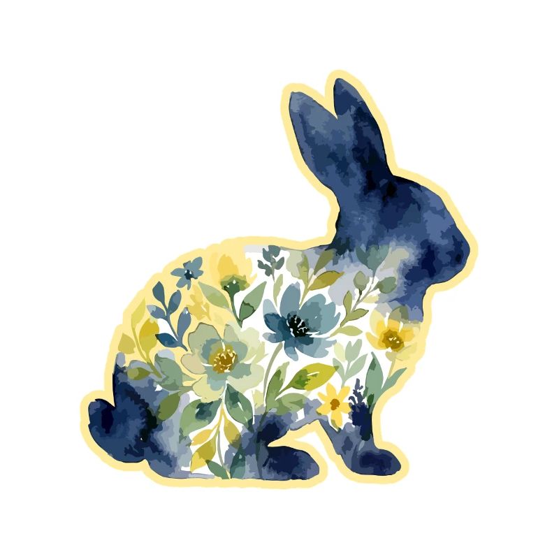 Hase Aquarell Ostern Blumen