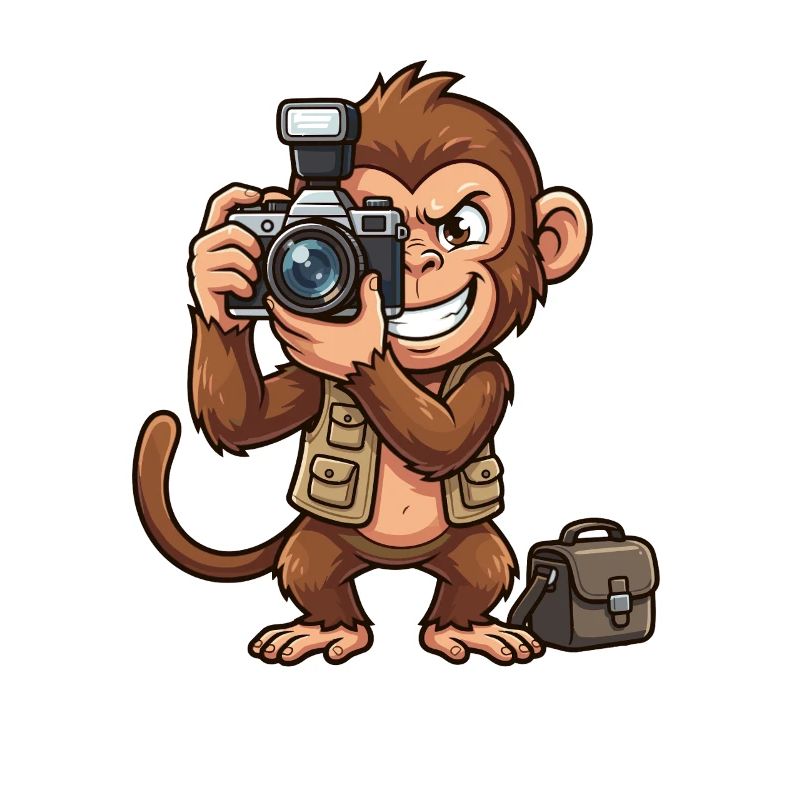 Abenteuer Affe mit Kamera