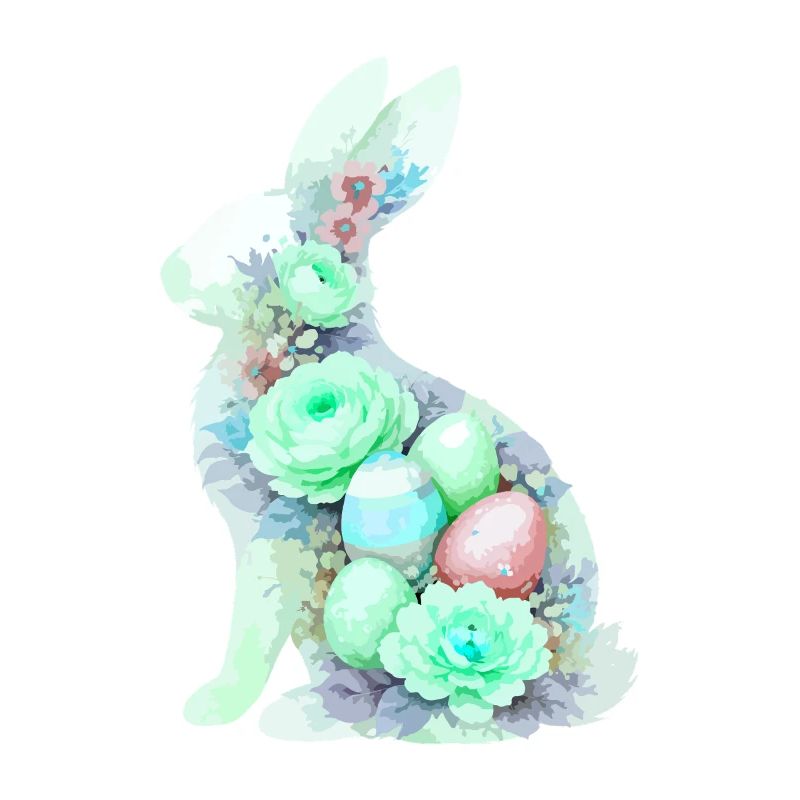 Hase Ostern Aquarell