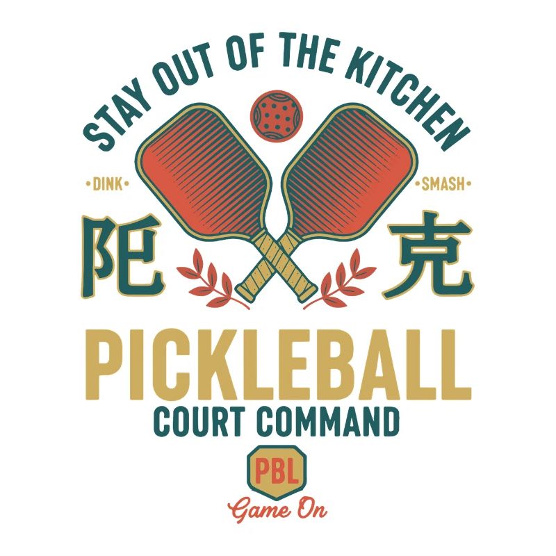 Pickleball Funny Player Kitchen Court Command