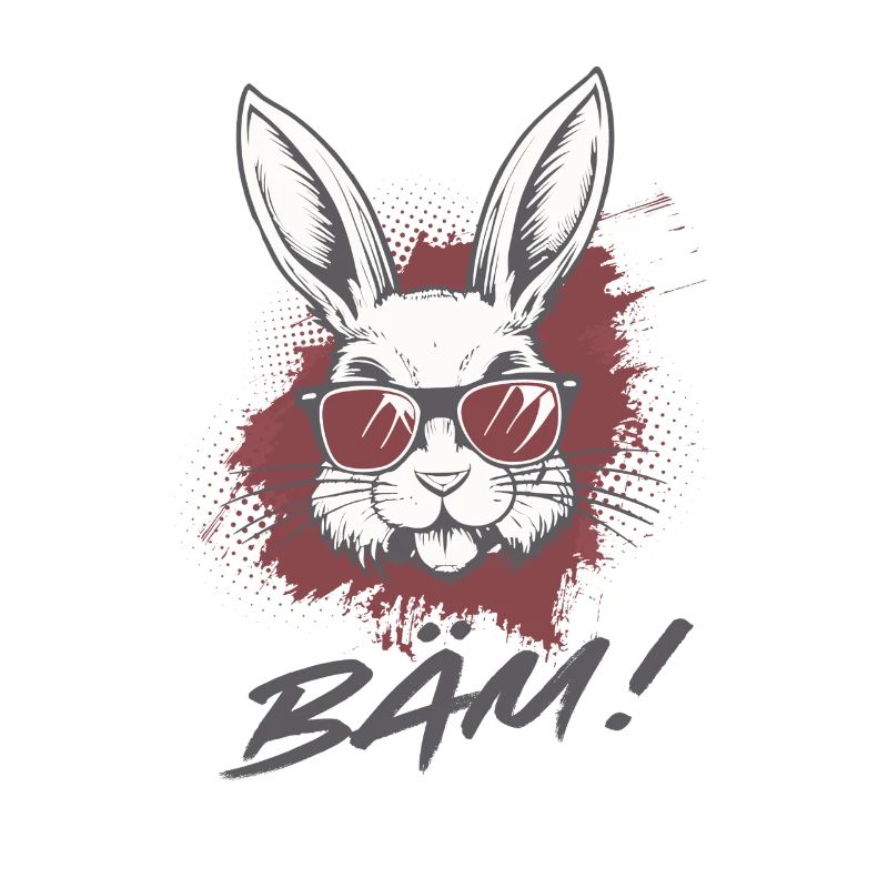 Cool Bunny BÄM Statement Statement Drôle