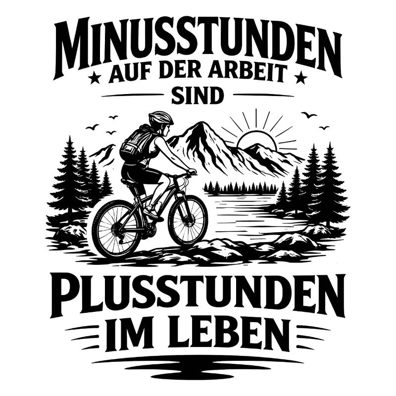 Minusstunden auf_der Arbeit Fahrradfahrerin