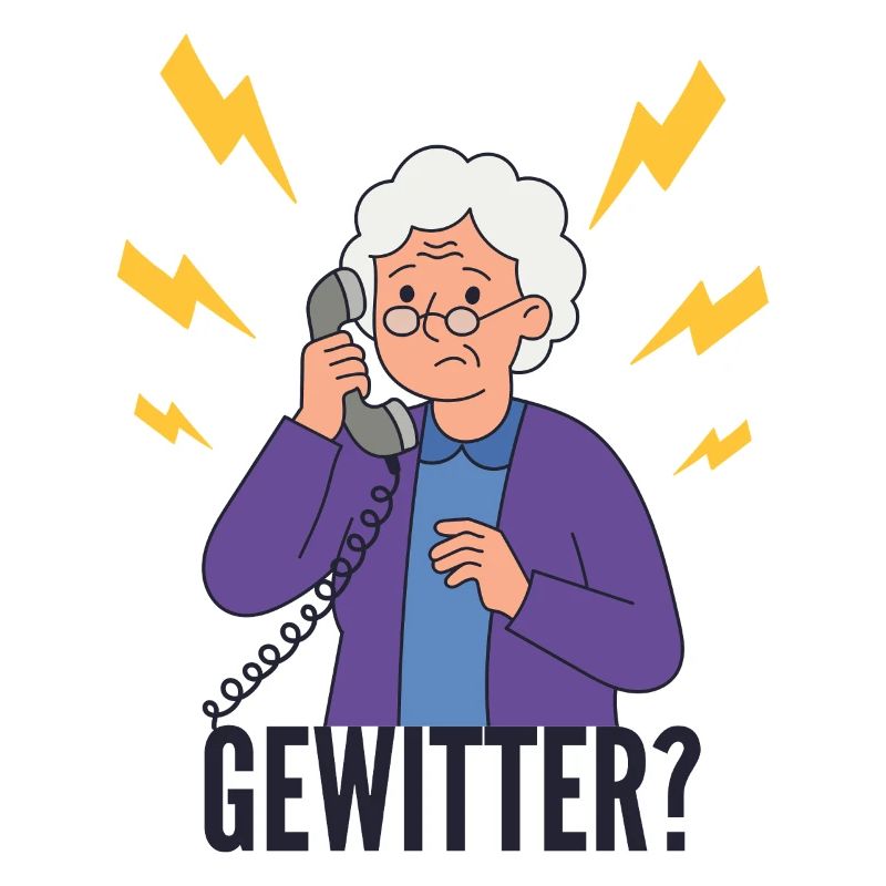 Gewitter-Alarm: Omi am Telefon