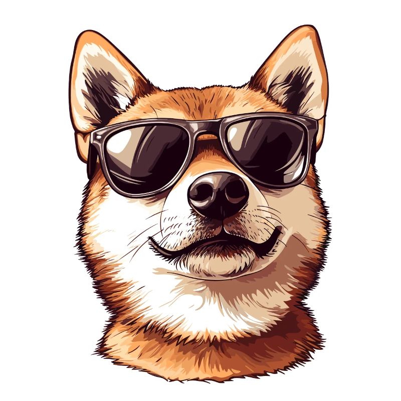 Shiba Inu mit Sonnenbrille