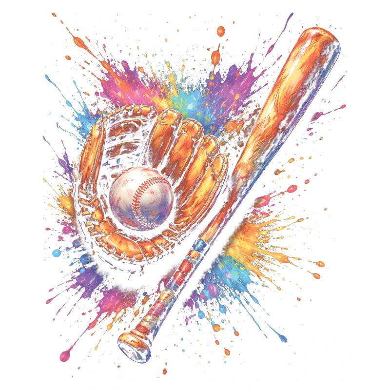 Ball- und Schlägerhandschuh-Splash-Art