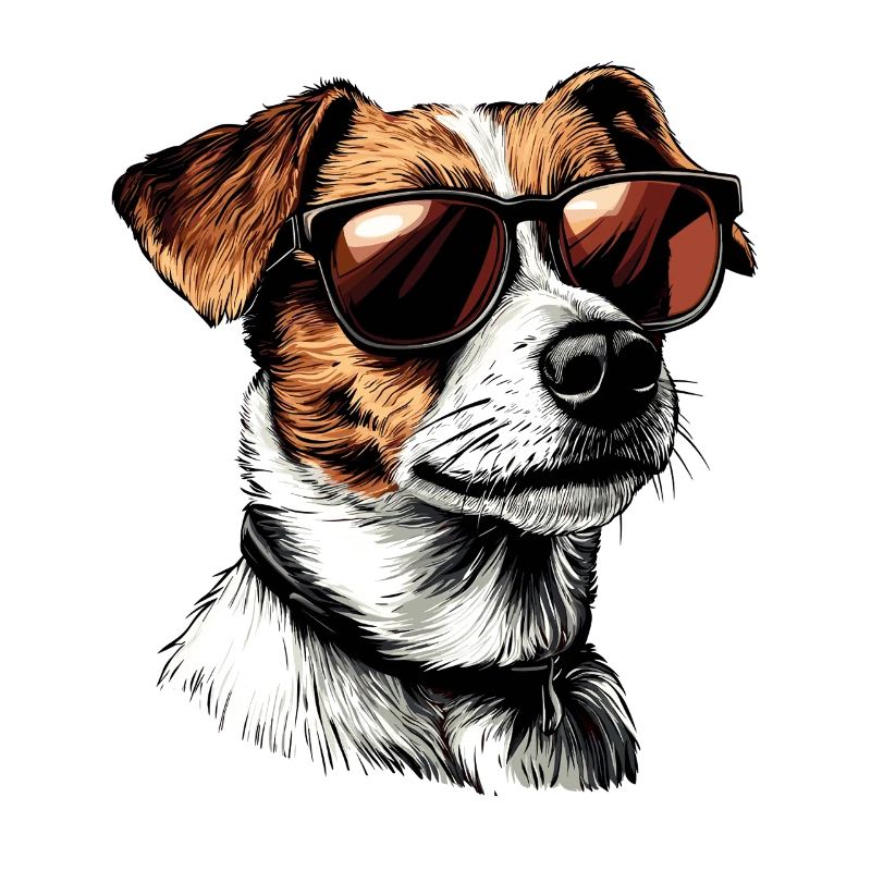 Sonnenbrillen-Hund Jack Russel