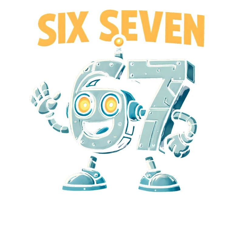Six Seven 67 Italian Brainrot Roboter Meme Humor