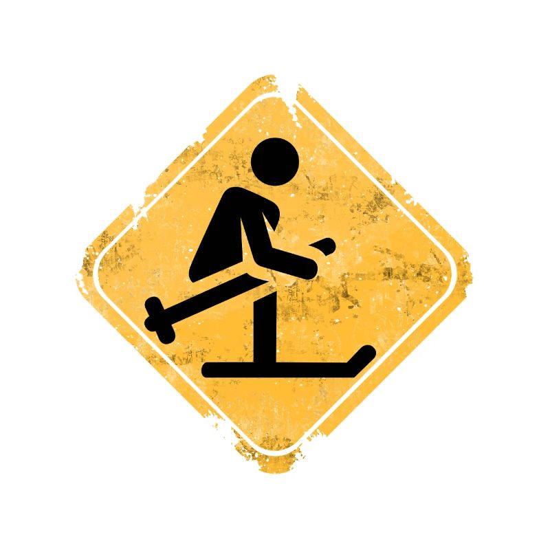 Warnzeichen Snowboard Silhouette