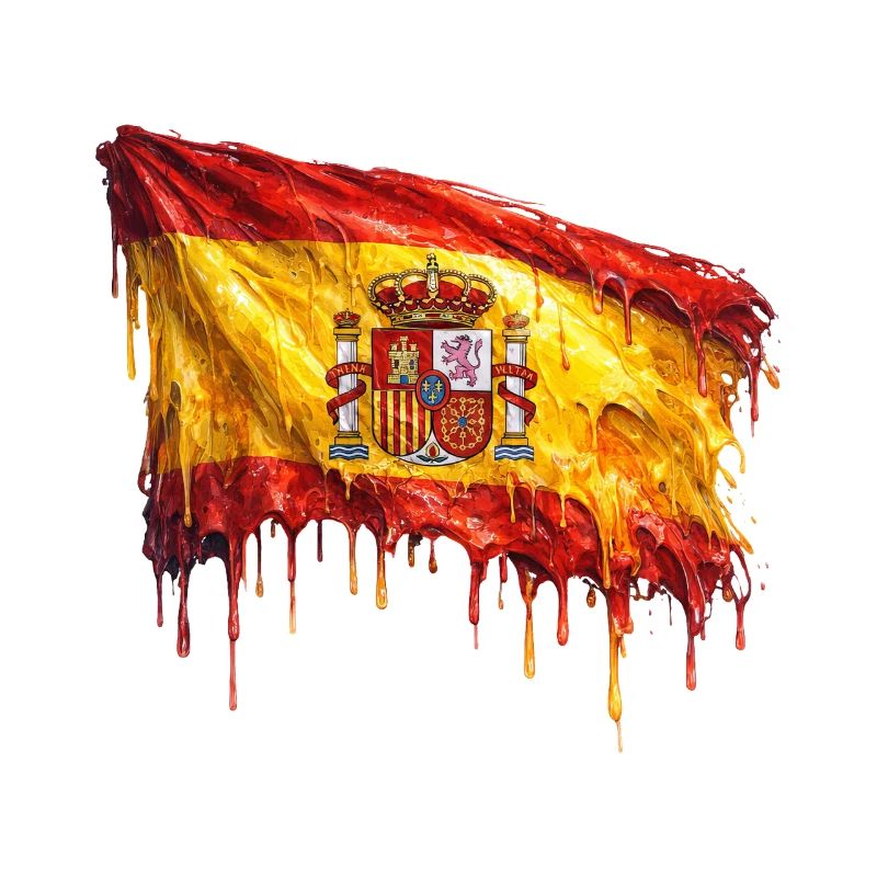 Tröpfelnde Spanienflagge Kunst