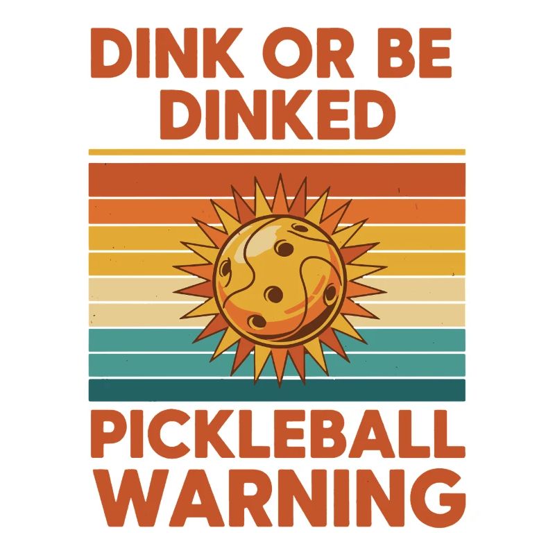 Pickleball-lustiger Spieler Dink Oder Werde Dinked