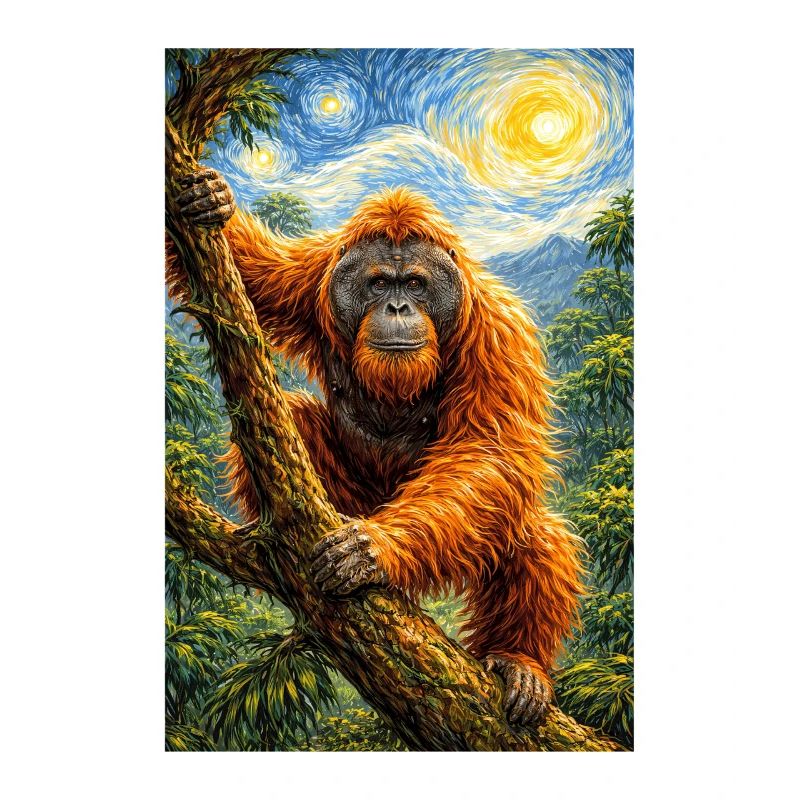 Orang-Utan Sternennacht Stil