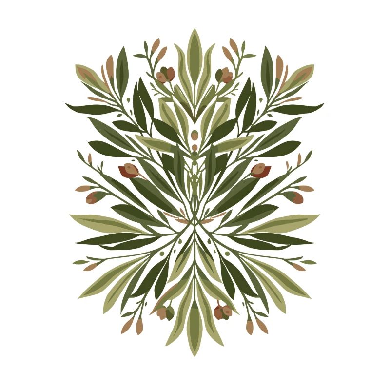 Blätter Mandala Grün