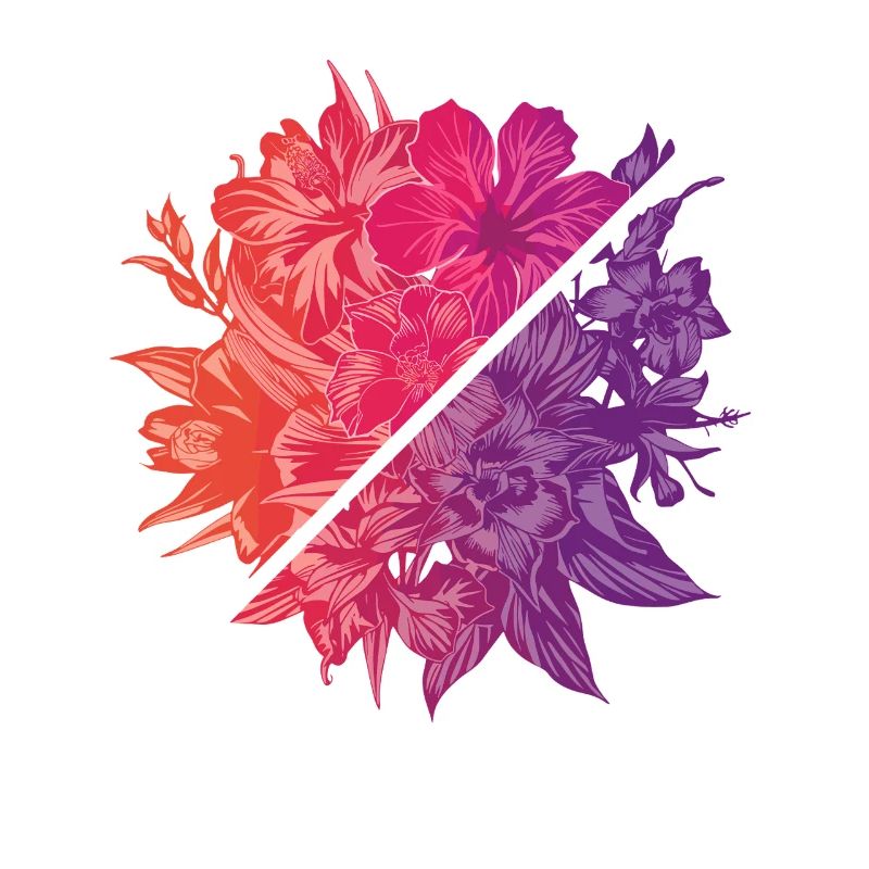 Blumen & Regenbogen-Diagonale