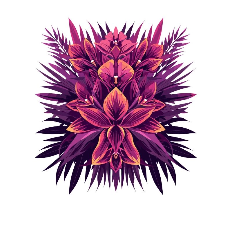 Kunstvoller Blütenmandala