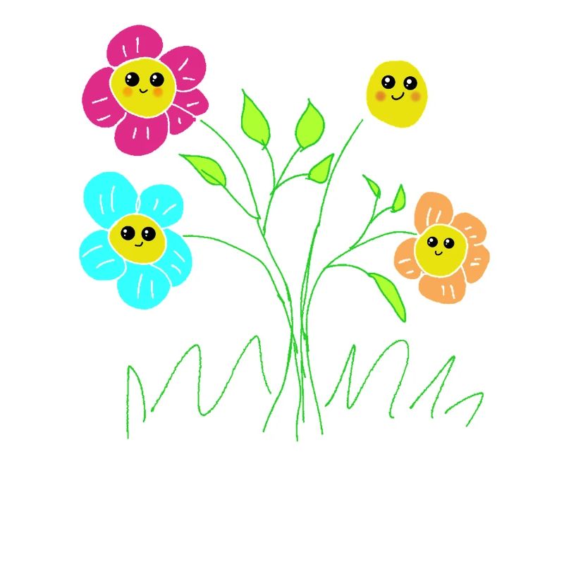 Fröhliche Blüten  Garten Blumen