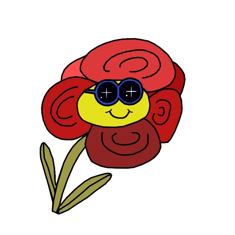 Lustige Blume Sonnenbrille Sommerzeit