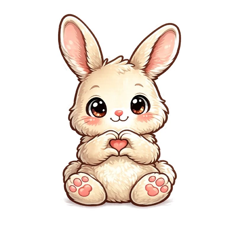 Herzchen Häschen Illustration