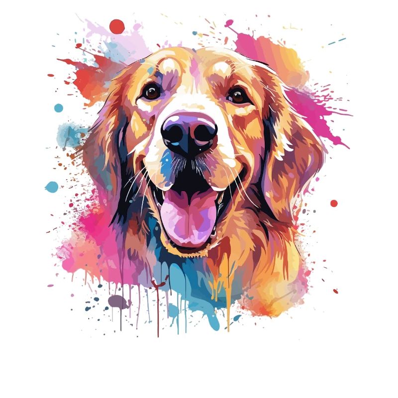 Golden Retriever Bunte Hunde-Splash-Kunst