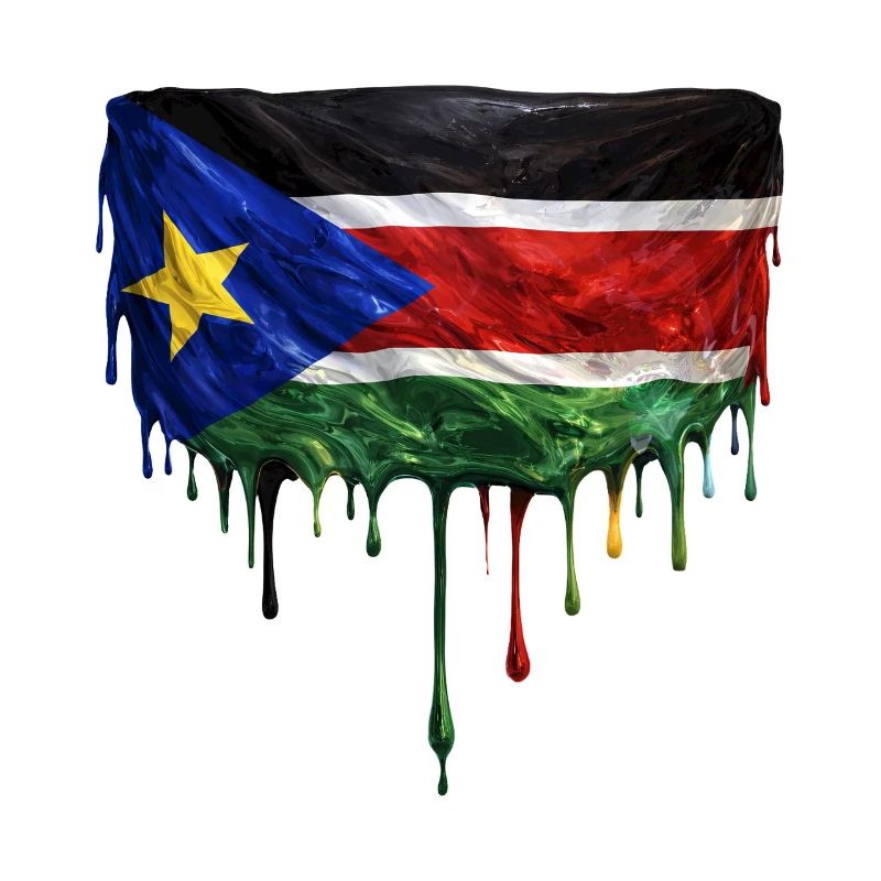 Art de la chute du drapeau du Soudan du Sud