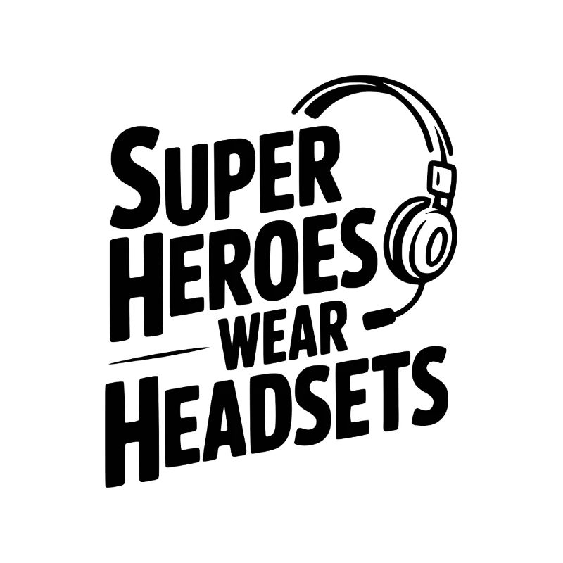 Superhelden tragen Headsets
