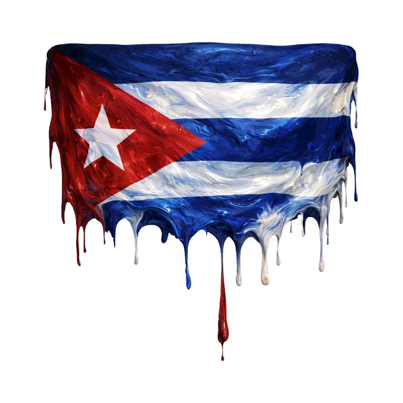 Kubanische Flagge Tropfenkunst
