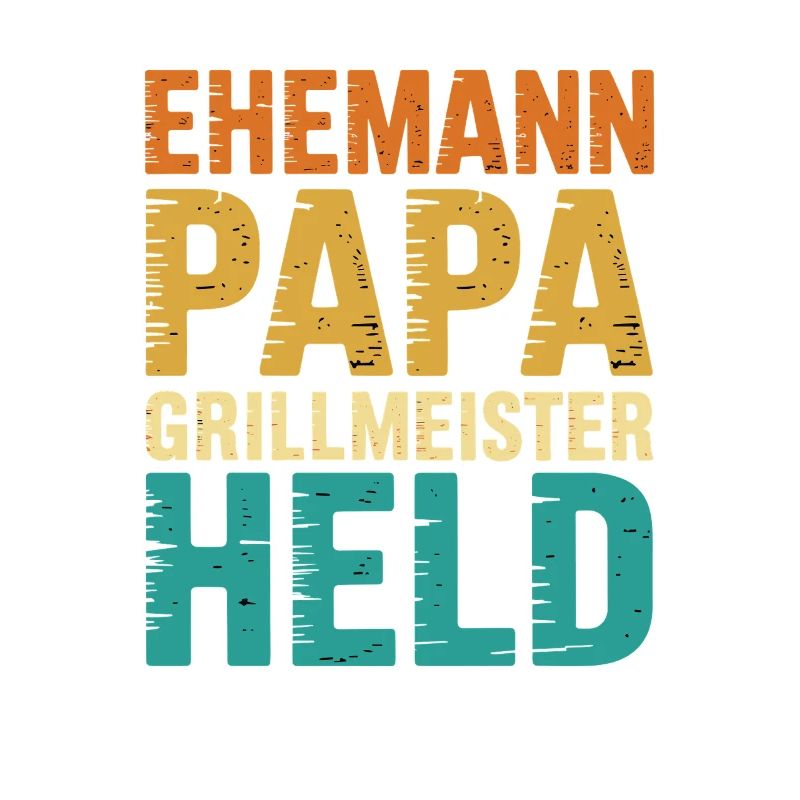 Ehemann Papa Grillmeister Held Vater Retro BBQ