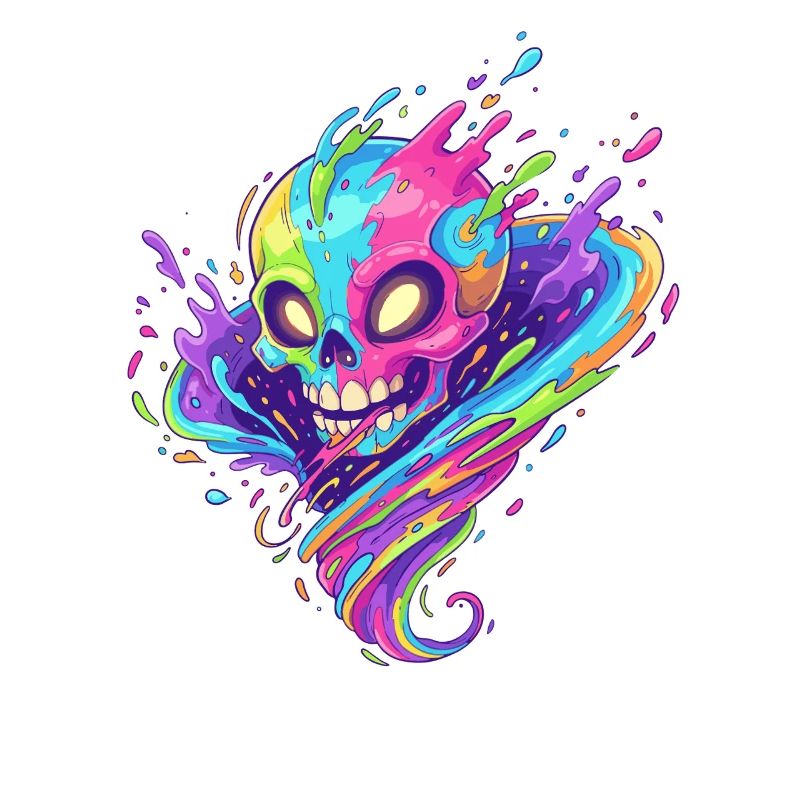 Neon Skull Color Buzz