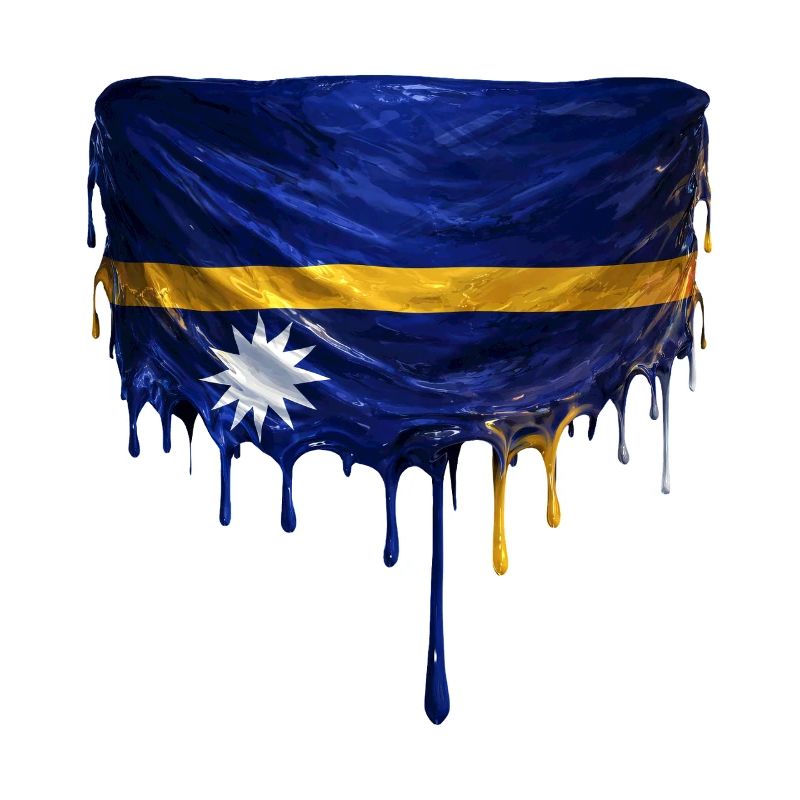 NauruFlag Tropfenkunst