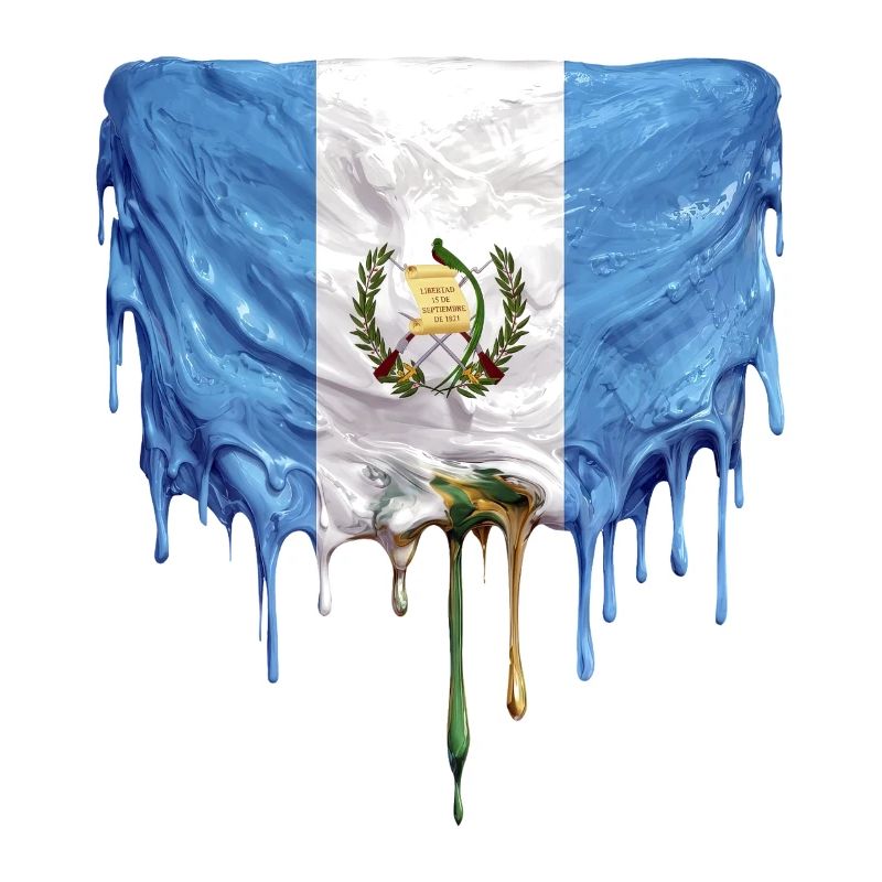 Guatemala Flagge Schmelz-Effekt
