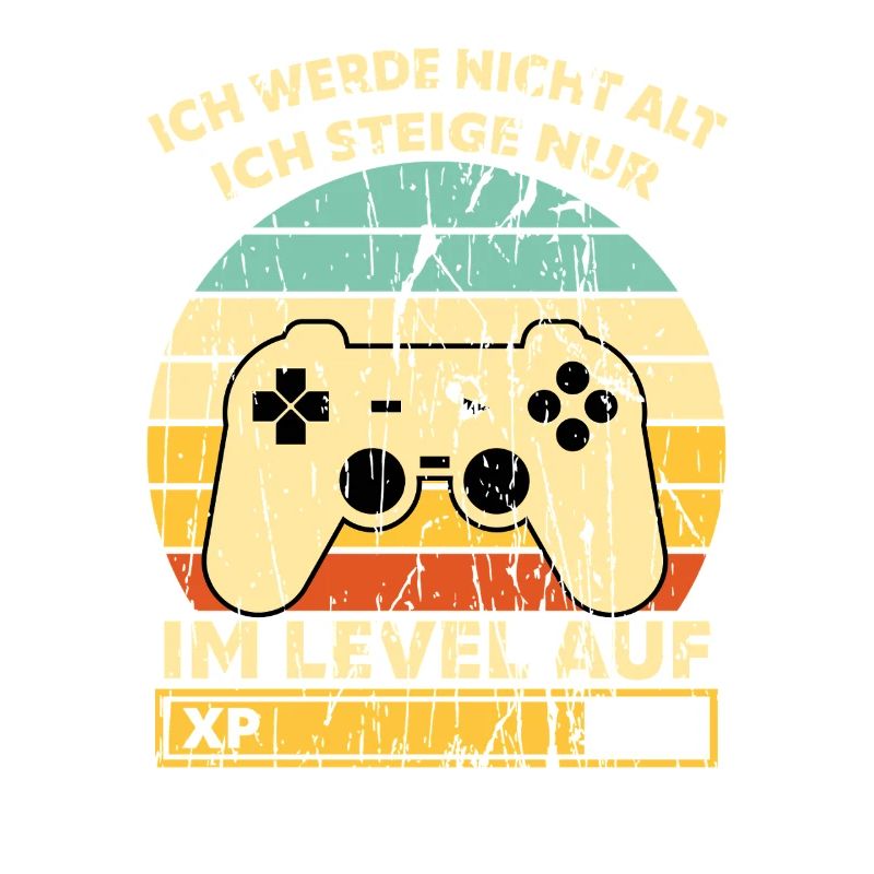 Levelaufstieg Retro Controller Geburtstag