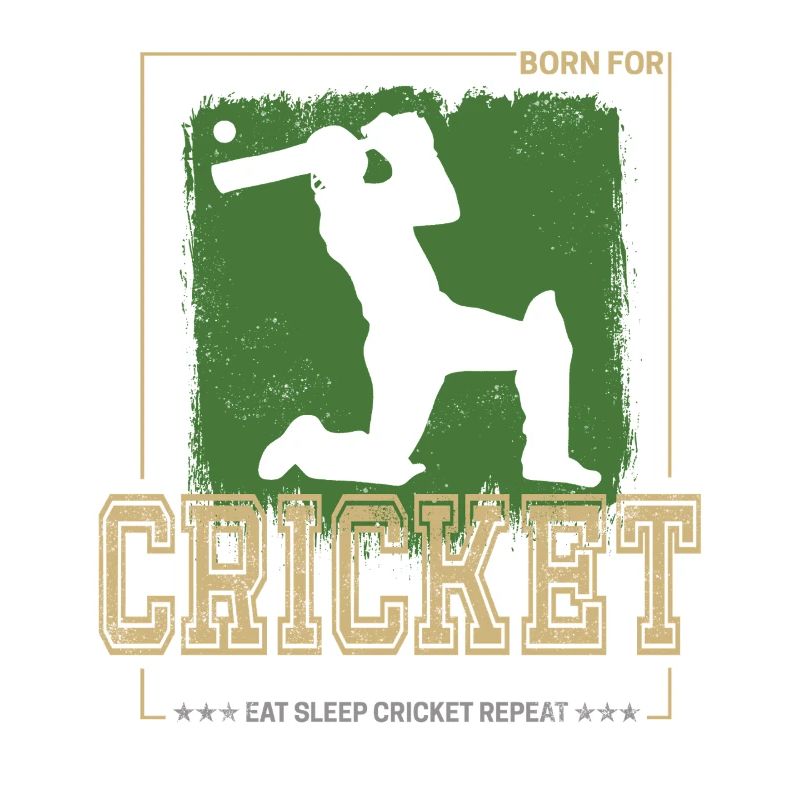 Cricket Batsman Design für Pitcher oder Trainer