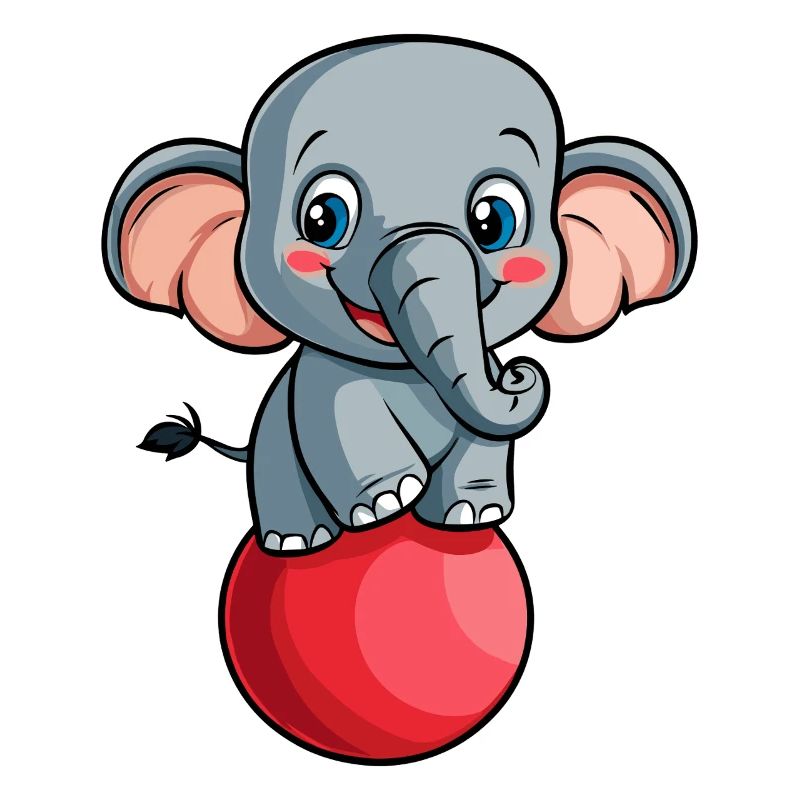 Elefant mit Ball