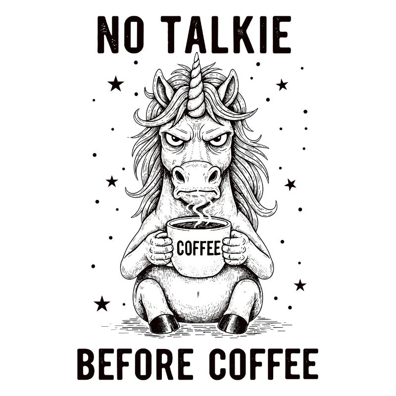 Pas de conversation devant une licorne amoureuse du café