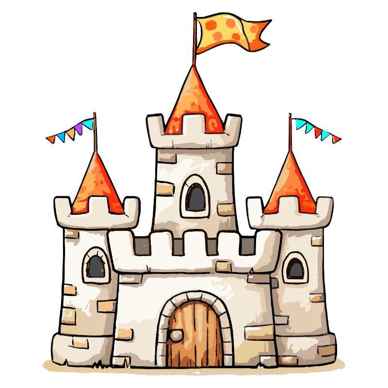 Sandkasten Schloss Illustration