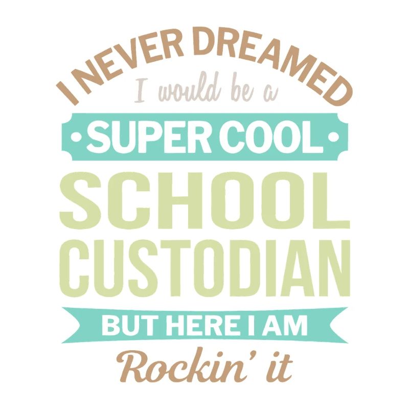 Fierté d'un concierge d'école super cool