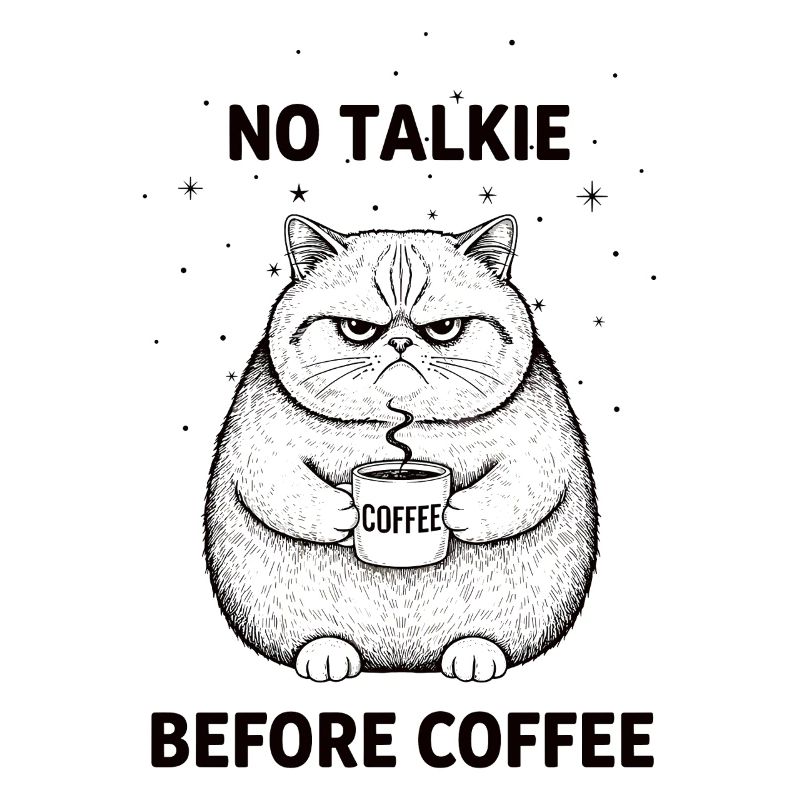 Pas de conversation devant un chat amateur de café
