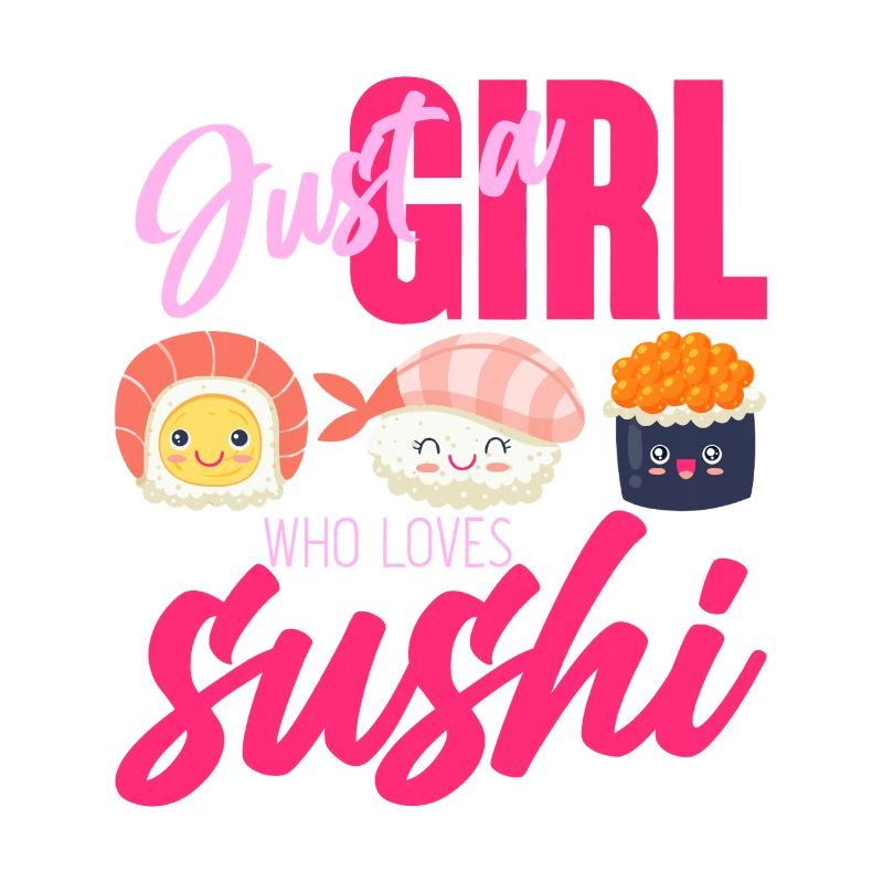 Nur ein Mädchen, das Sushi liebt