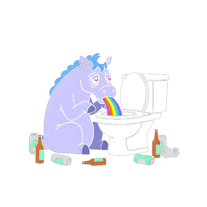 Klo Regenbogen Einhorn