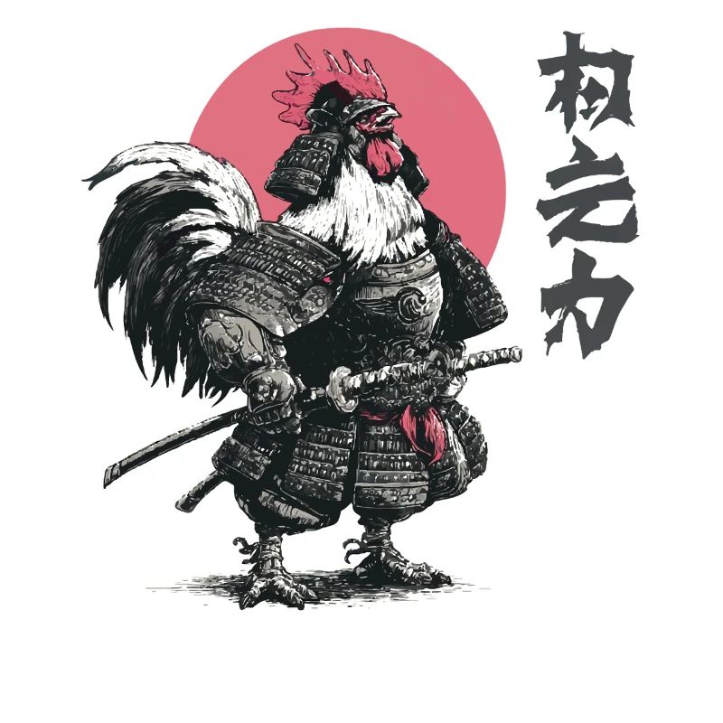 Rooster Samurai Armor Print