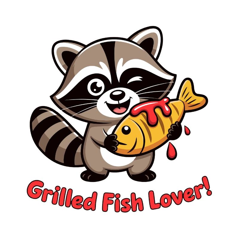 Waschbär-Grillfischliebhaber