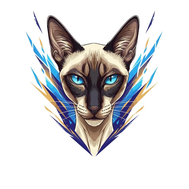 Siamkatze Neon-Stil