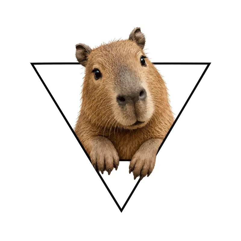 Kapybara im Dreieck