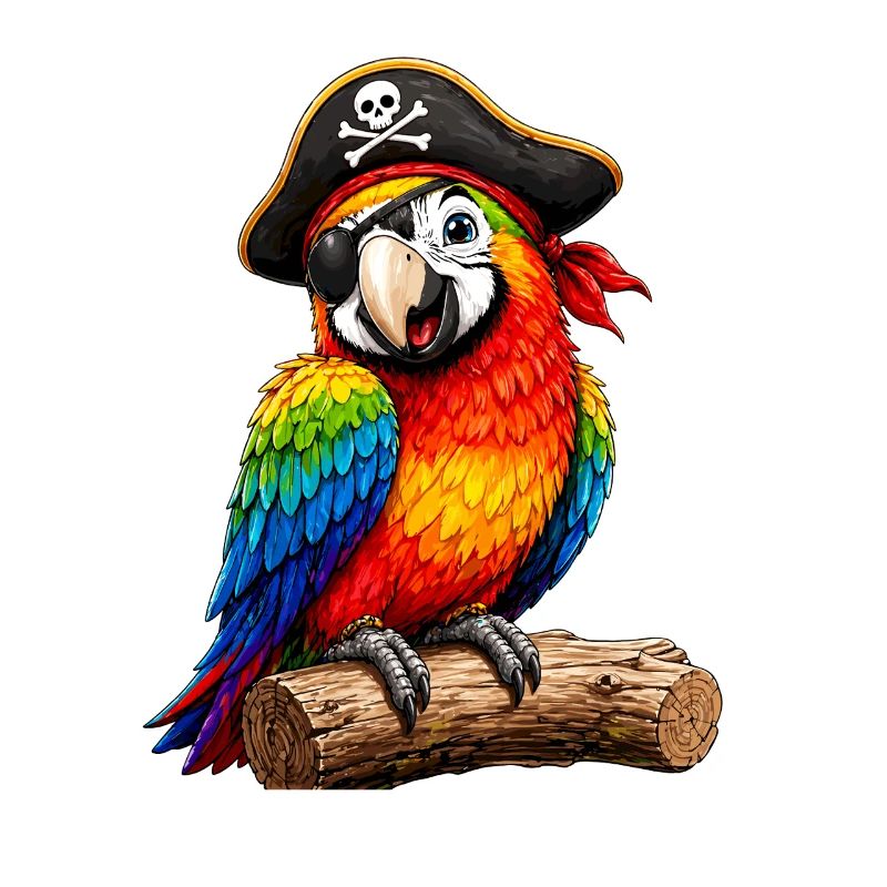 Piratenpapagei Regenbogenfeder