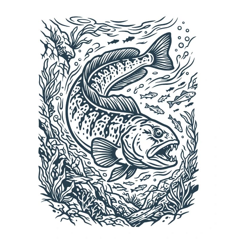 Seewolf | Steinbeißer | Unterwasserfisch