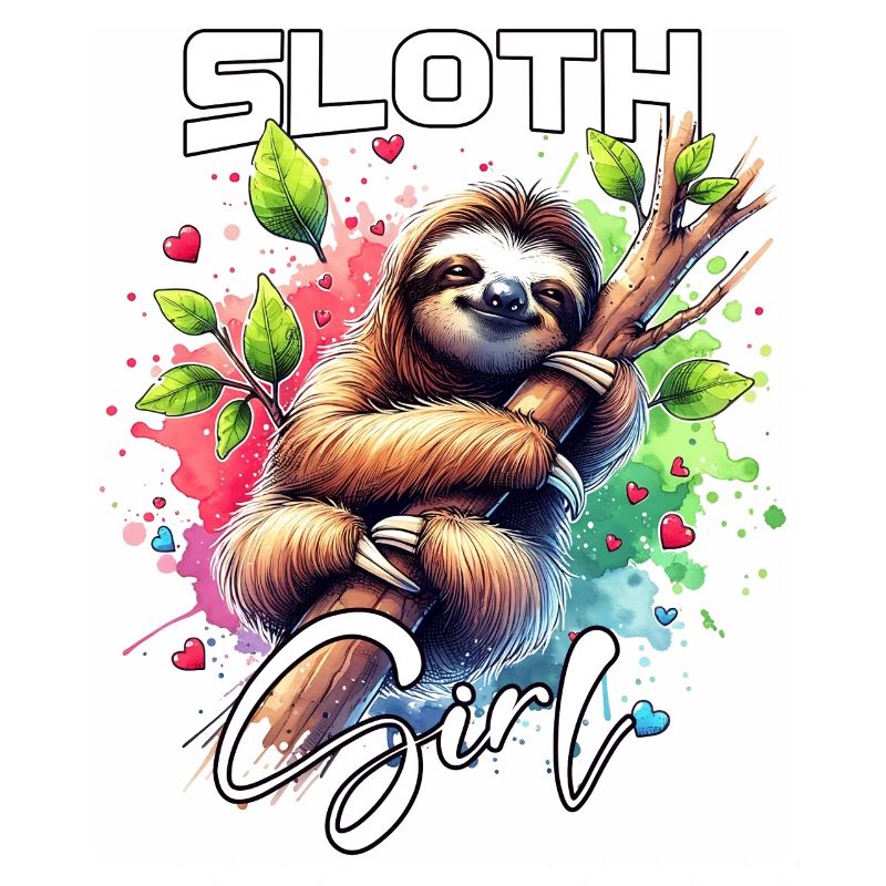 Sloth Mädchen Faultier