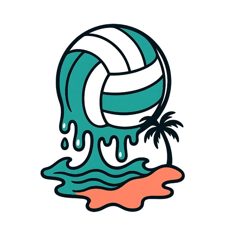 Tropfender Beachvolleyball