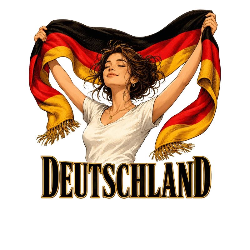 Deutschlandflagge Freiheitsheldin