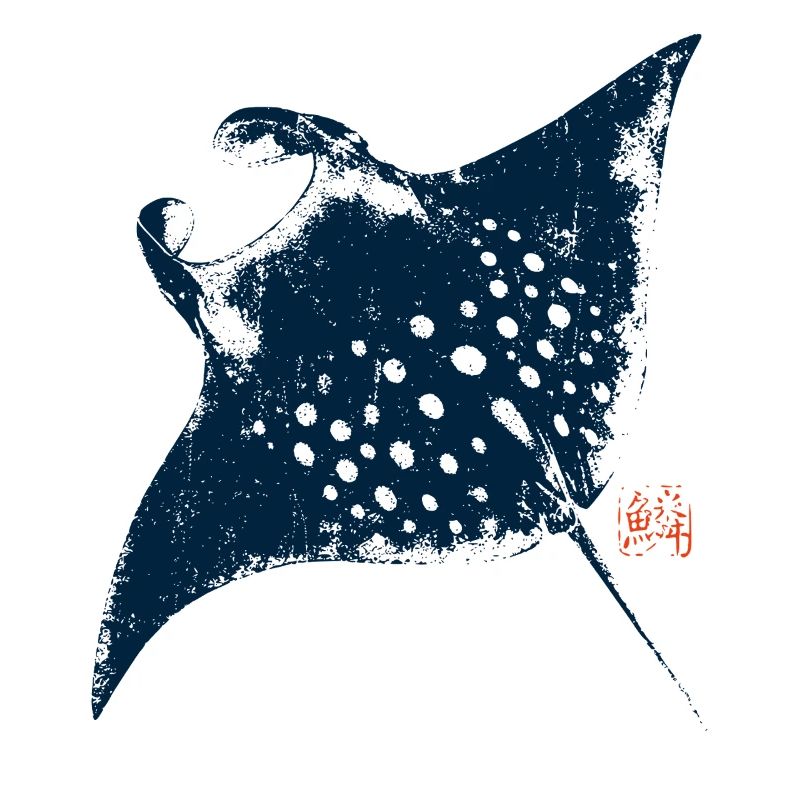 Rochen mit Kanji Stempel