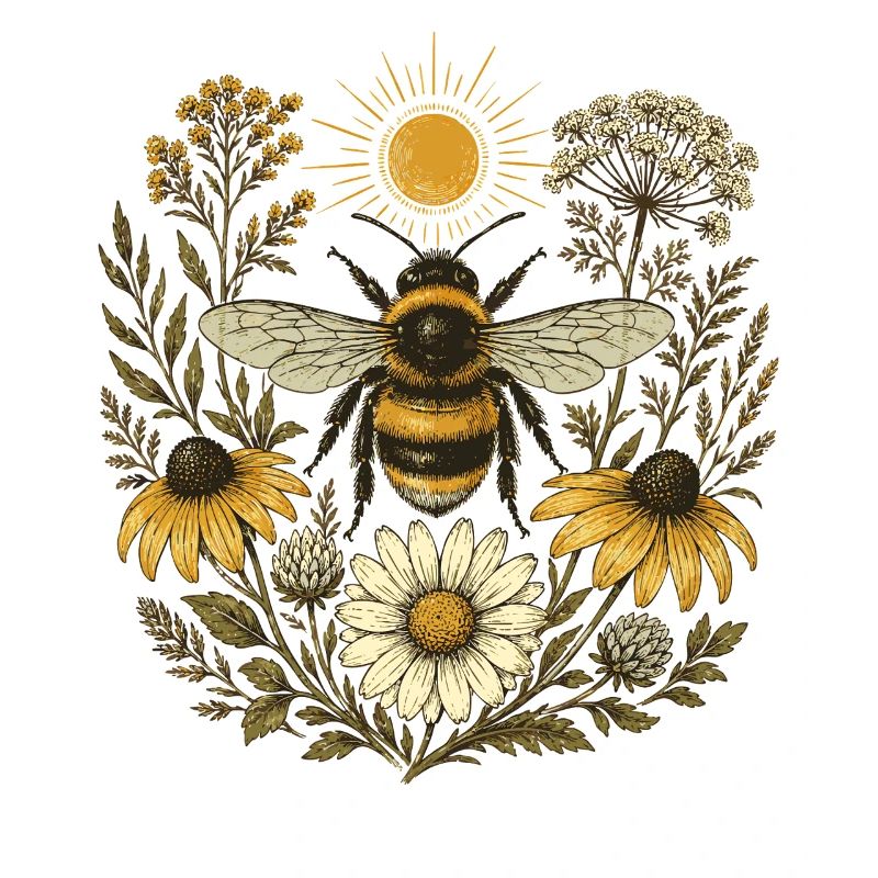 Hummel-Wildblumen